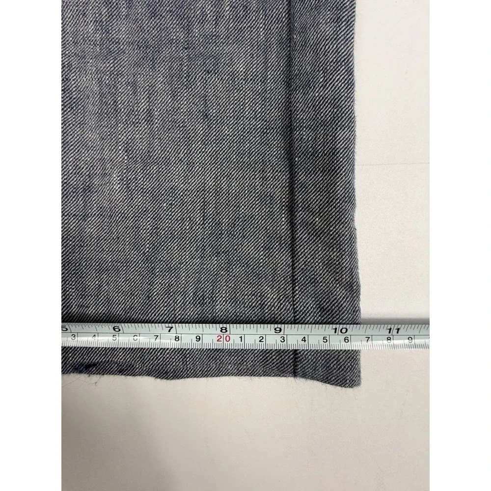 Lands' End Womens Size 4 Blue Linen Blend Wide Leg Pull On Pants Mid Rise - Picture 8 of 8